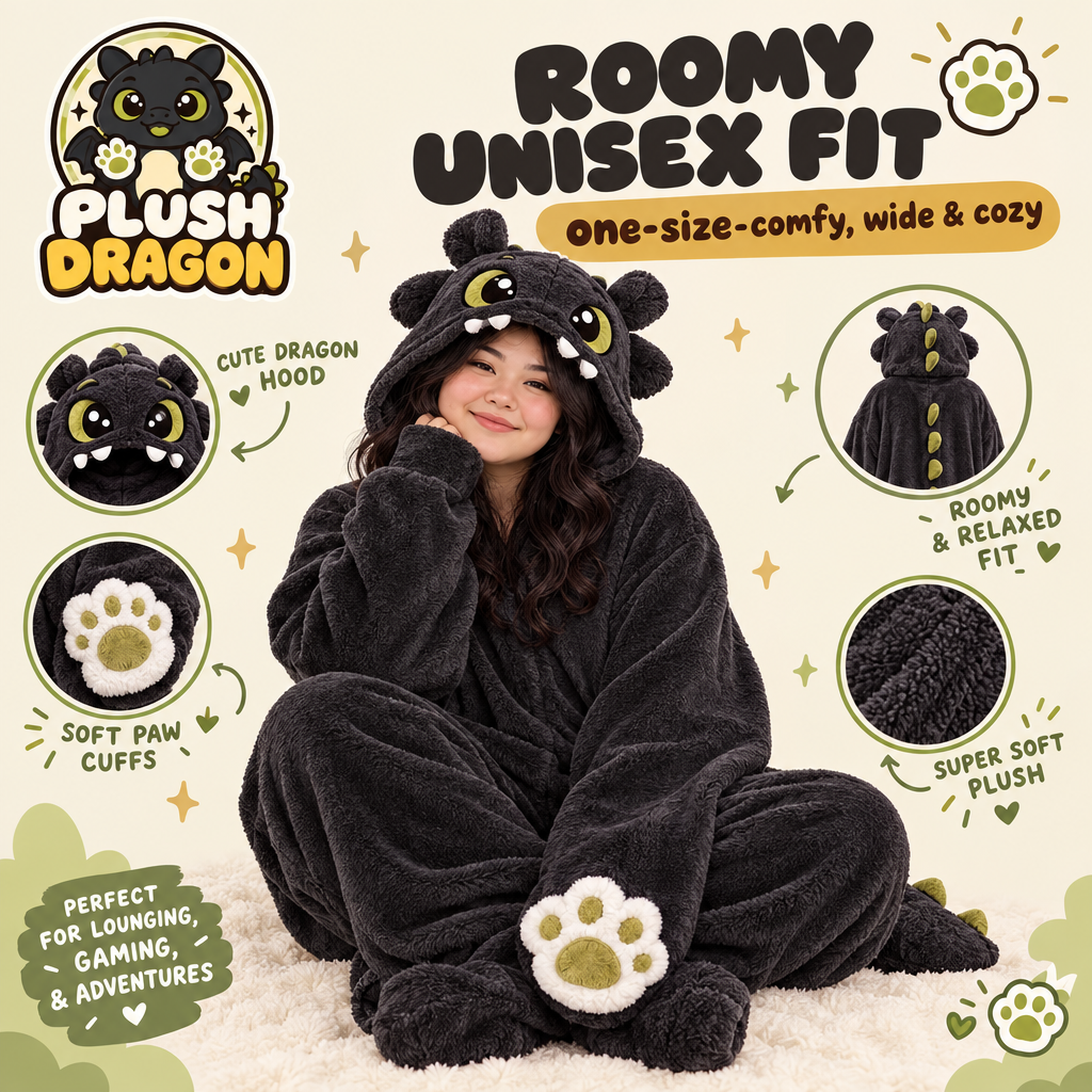 PlushDragon™ Hooded Onesie